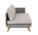 Lounge | Outdoor Ecklounge Ego mit Hocker/Tisch, Wicker - beige, grau - von LIVING Collection online kaufen bei LIVINGforme.