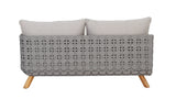 Lounge | Outdoor Ecklounge Ego mit Hocker/Tisch, Wicker - beige, grau - von LIVING Collection online kaufen bei LIVINGforme.