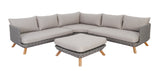 Lounge | Outdoor Ecklounge Ego mit Hocker/Tisch, Wicker - beige, grau - von LIVING Collection online kaufen bei LIVINGforme.