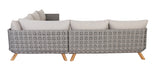 Lounge | Outdoor Ecklounge Ego mit Hocker/Tisch, Wicker - beige, grau - von LIVING Collection online kaufen bei LIVINGforme.