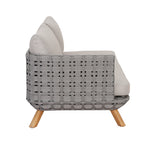 Lounge | Outdoor Ecklounge Ego mit Hocker/Tisch, Wicker - beige, grau - von LIVING Collection online kaufen bei LIVINGforme.