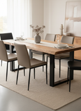 Esstisch | Esstisch | Rock-U aus Akazie mit Baumkante auf Metallbeinen - von LIVING online kaufen bei LIVINGforme.