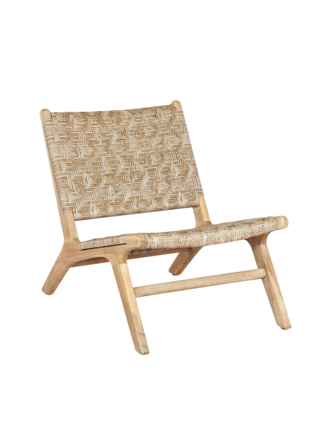 Gartenstuhl | Gartensessel, Outdoor Lounge Chair Baros, Rattan - light-teak, natur - von LIVING online kaufen bei LIVINGforme.