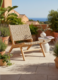 Gartenstuhl | Gartensessel, Outdoor Lounge Chair Baros, Rattan - light-teak, natur - von LIVING online kaufen bei LIVINGforme.