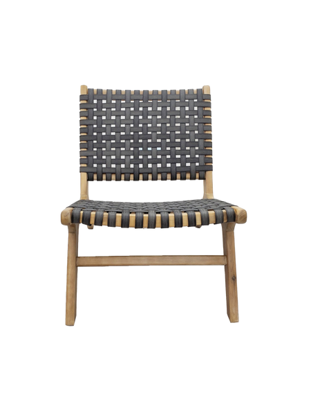Gartenstuhl | Gartensessel, Outdoor Lounge Chair Minu, Rattan - anthrazit, braun, light-teak - von LIVING Collection online kaufen bei LIVINGforme.