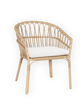 Gartenstuhl | Gartenstuhl Kai mit Sitzkissen, Rattan - weiß - von LIVING Collection online kaufen bei LIVINGforme.
