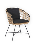 Gartenstuhl | Gartenstuhl Kanpur mit Sitzkissen, Rattan - anthrazit, natur - von LIVING online kaufen bei LIVINGforme.