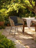 Gartenstuhl | Gartenstuhl Kanpur mit Sitzkissen, Rattan - anthrazit, natur - von LIVING online kaufen bei LIVINGforme.