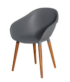 Gartenstuhl | Gartenstuhl Fred, Kunststoffschale - grau, natur - von LIVING Collection online kaufen bei LIVINGforme.