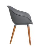 Gartenstuhl | Gartenstuhl Fred, Kunststoffschale - grau, natur - von LIVING Collection online kaufen bei LIVINGforme.
