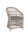 Gartenstuhl | Gartenstuhl Padang mit Sitzkissen, Rattan - grau, natur - von LIVING online kaufen bei LIVINGforme.