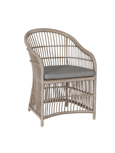 Gartenstuhl | Gartenstuhl Padang mit Sitzkissen, Rattan - grau, natur - von LIVING online kaufen bei LIVINGforme.