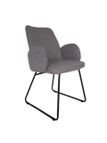 Stuhl | Gepolsterter Armlehnstuhl | Mitzie in Grau - von LIVING online kaufen bei LIVINGforme.
