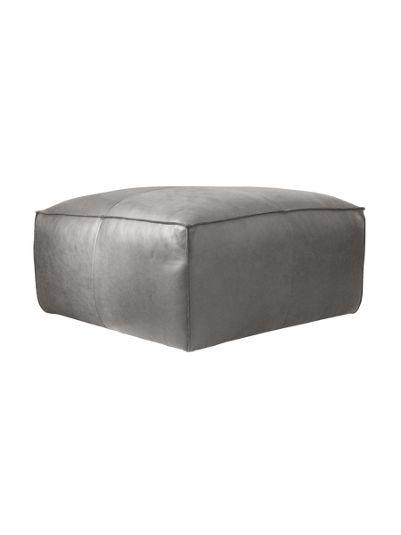 Hocker | Hocker | "Pla" aus Leder in Kenia Lightgrey - von LIVING online kaufen bei LIVINGforme.