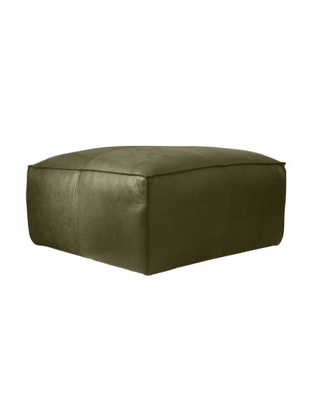 Hocker | Hocker | "Pla" – Leder in Kenia Olive - von LIVING online kaufen bei LIVINGforme.