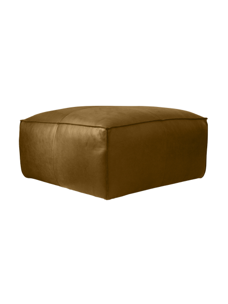 Hocker | Hocker | "Pla" – Leder in Kenia Walnut - von LIVING online kaufen bei LIVINGforme.