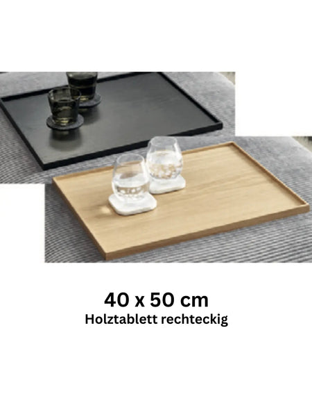 Zubehör | High End 2.0 – Holztablett rechteckig medium für Hocker - von Candy Polstermöbel online kaufen bei LIVINGforme.