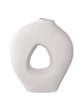Vase Keramik, weiß Vase Living Nordic 24x10,5x28 cm