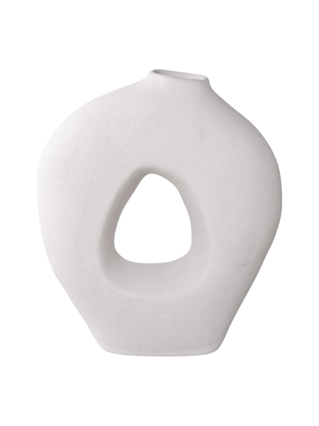Vase Keramik, weiß Vase Living Nordic 24x10,5x28 cm