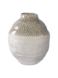 Vase Keramik, weiß/grün Vase Living Nordic