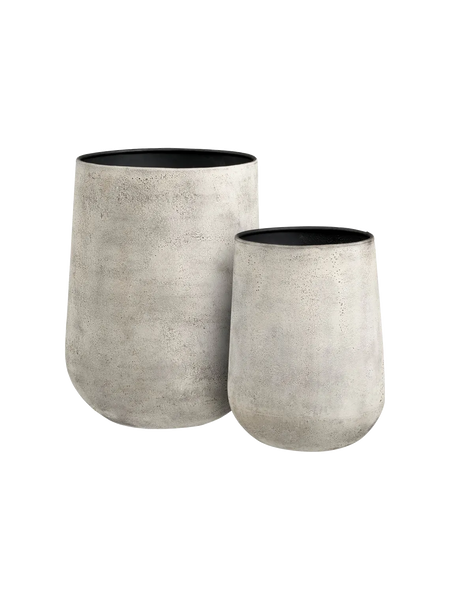 Hou Dekotopf Metall, antik beige – Ø35,5x48 cm Dekotopf Living Nordic