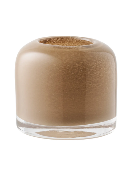Kerzenhalter mundgeblasenes Glas, braun Kerzenhalter Living Nordic