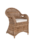 Larisa Gartenstuhl Kubu-Rattan, grau Gartenstuhl Living Nordic