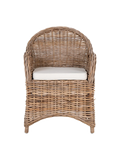 Larisa Gartenstuhl Kubu-Rattan, grau Gartenstuhl Living Nordic