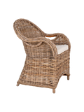 Larisa Gartenstuhl Kubu-Rattan, grau Gartenstuhl Living Nordic