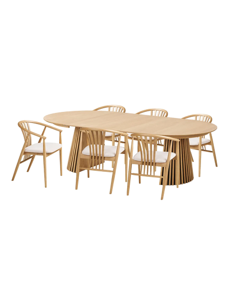 Osaka & Agustin Esstisch-Set (Tisch + 6 Stühle) Esstisch-Set Living Nordic