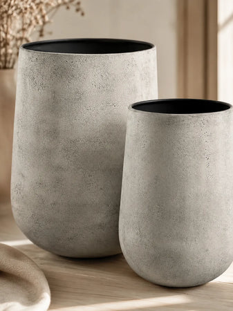 Hou Dekotopf Metall, antik beige – Ø35,5x48 cm Dekotopf Living Nordic