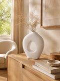 Vase Keramik, weiß Vase Living Nordic