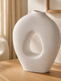 Vase Keramik, weiß Vase Living Nordic