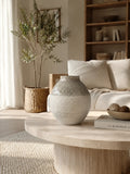 Vase Keramik, weiß/grün Vase Living Nordic