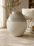 Vase Keramik, weiß/grün Vase Living Nordic