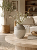 Vase Keramik, weiß/grün Vase Living Nordic