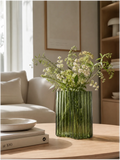 Vase Glas, rauchgrün Vase Living Nordic