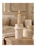 Kerzenhalter-Set Zement, weiß Kerzenhalter Living Nordic