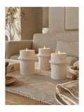 Kerzenhalter-Set Zement, weiß Kerzenhalter Living Nordic