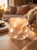 Kerzenhalter-Set Glas, beige/grün Kerzenhalter Living Nordic