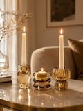 Kerzenhalter Glas, rauchbraun Kerzenhalter Living Nordic