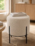 Alford Pouf Kunstfell, graubraun Pouf Living Nordic