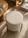 Alford Pouf Kunstfell, graubraun Pouf Living Nordic