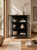 Vitrine | Brisbane Vitrine schwarz, 80 x 40 x 101 cm - von House Nordic online kaufen bei LIVINGforme.