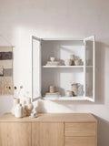 Brisbane Hängevitrine weiß, 80 x 18 x 80 cm Hängevitrine Living Nordic