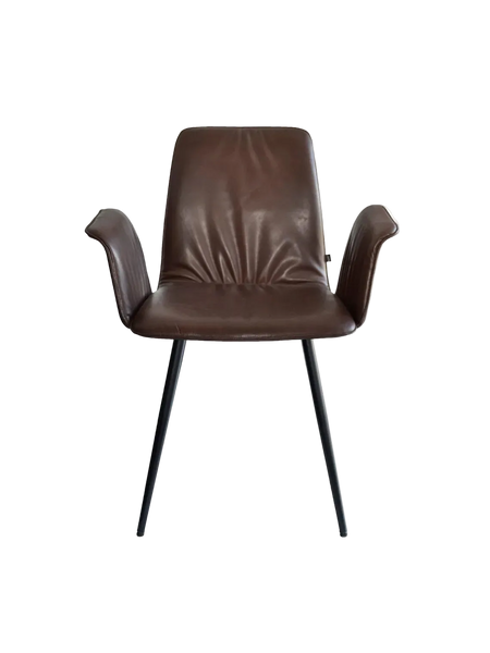 Armlehnstuhl | "Maverick Casual" – Büffelleder Dakota Brown Stuhl KFF