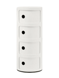 Aufbewahrung | Kartell Componibili Aufbewahrungsbox 4er, H 77 cm - Weiß von Kartell online kaufen bei LIVINGforme.