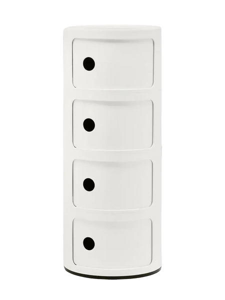 Aufbewahrung | Kartell Componibili Aufbewahrungsbox 4er, H 77 cm - Weiß von Kartell online kaufen bei LIVINGforme.