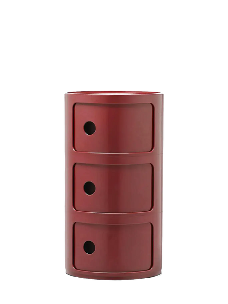 Aufbewahrung | Kartell Componibili Aufbewahrungsbox 3er, H 59 cm - Bordeaux von Kartell online kaufen bei LIVINGforme.