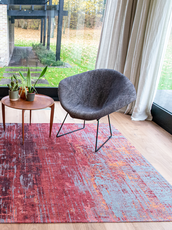 Runder Teppich | Atlantic Streaks Runder Teppich Nassau Red | Art.-Nr. 9125 - von Louis de Poortere online kaufen bei LIVINGforme.